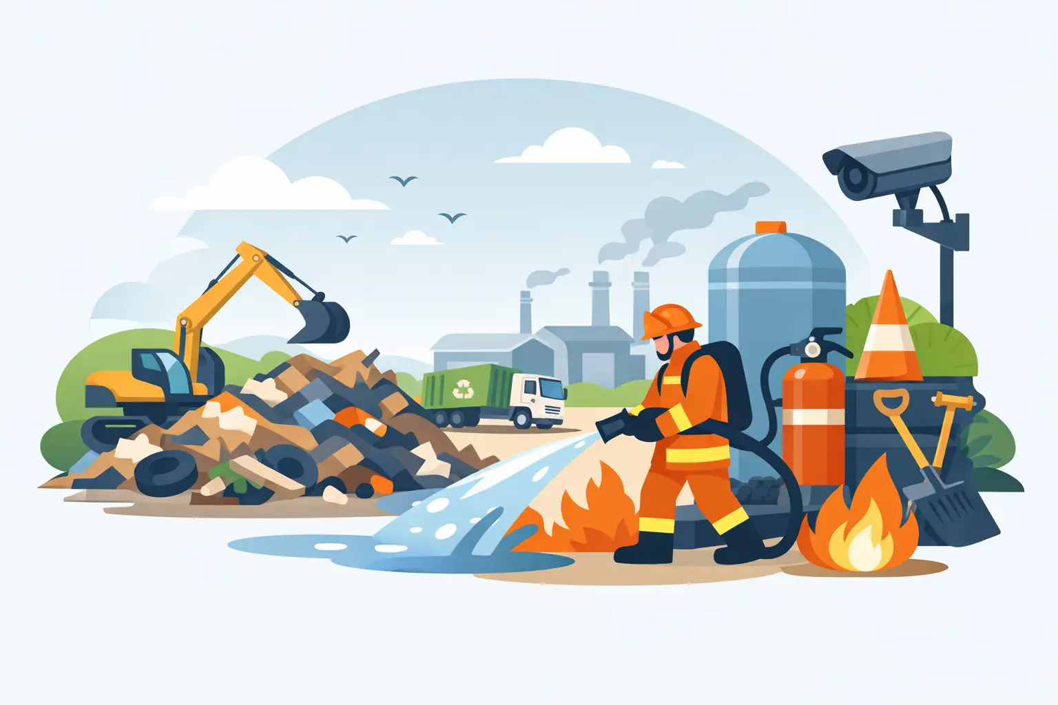 How to Prepare Waste Site Fire Prevention